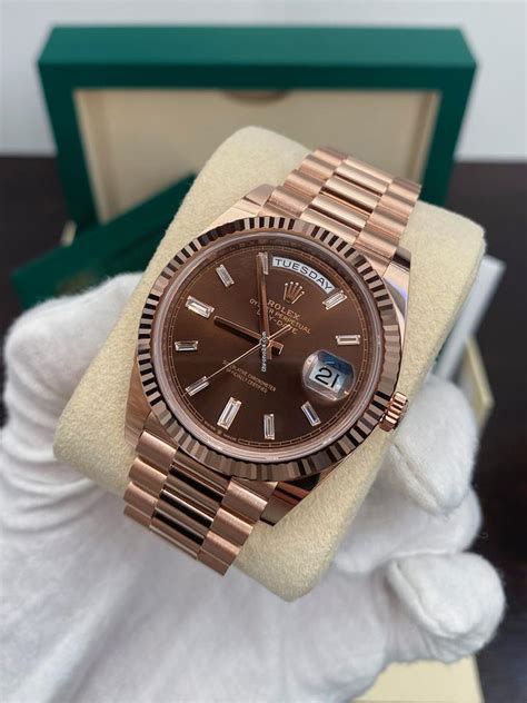 womens rolex day date rose gold